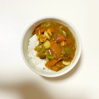 長ネギ入り簡単カレー